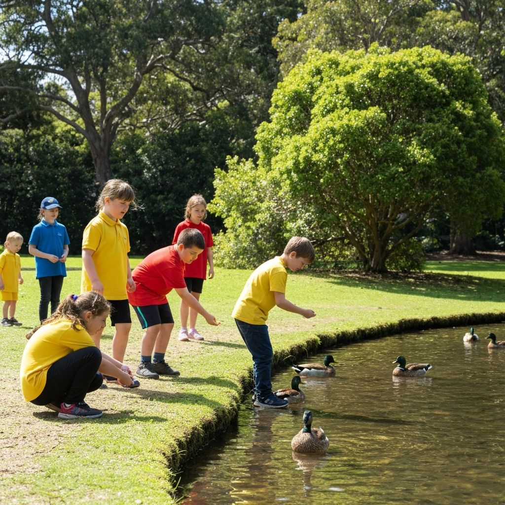 Children on a nature walk in Centennial Park
